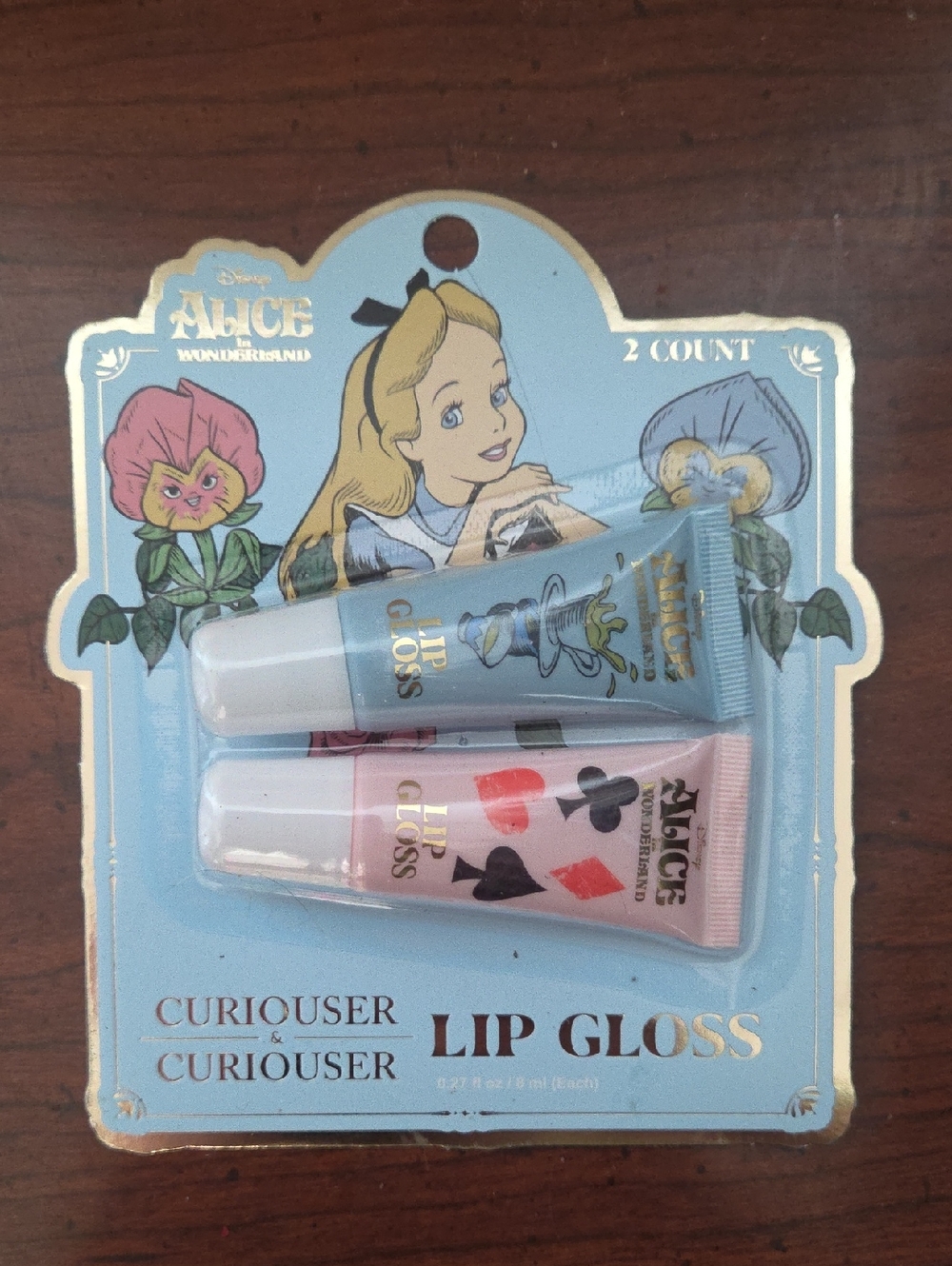 Disney Alice in Wonderland Lip Gloss Duo - Blue & Pink